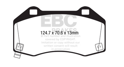 EBC 2016+ Mazda Miata MX-5 / 17-20 Fiat 124 Spider Abarth Yellowstuff Front Brake Pads - 0