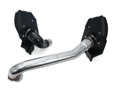 HPS Performance Air Intake Kit with Heat Shield, 2021-2025 BMW M2/M3/M4 G80 3.0L Turbo, Polished, 827-772P