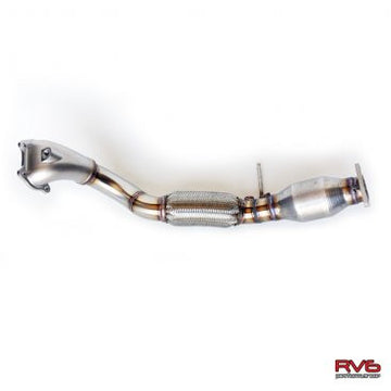 RV6â„¢ 2012-2015 Civic SI Bellmouth Downpipe with Metallic High Flow Cat Kit