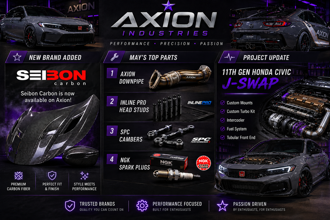 Seibon Carbon Now For Sale, May's Parts of the Month, and Updates On Our 11th Gen J-Swap!