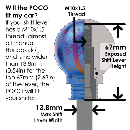 Acuity POCO-Ti Low Profile Shift Knobs (M10x1.5)