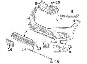 OEM FL5 Type-R Lower Front Bumper Grill