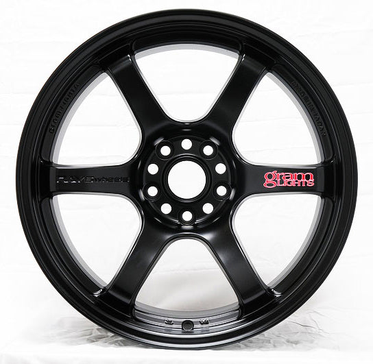 Gram Lights 57DR Wheel - 18x8.5 / Offset +38 / 5x114.3 (Semi Gloss Black)