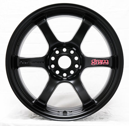 Gram Lights 57DR Wheel - 18x9.5 / Offset +38 / 5x114.3 (Semi Gloss Black)