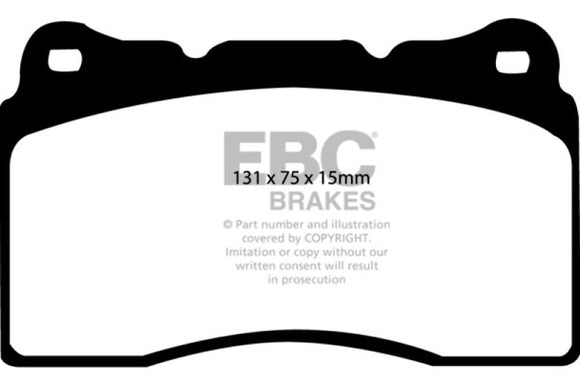 EBC 17-21 Honda Civic Type-R Hatchback Redstuff Front Brake Pads (brembo)