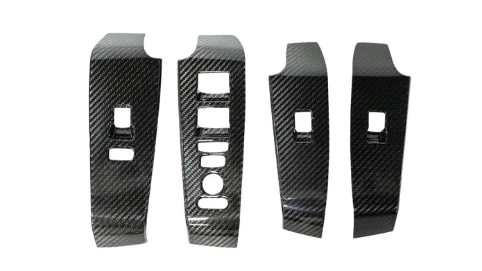 OLM LE Carbon Fiber Window Switch Panel Covers (Set of 4) - 2022+ FL Honda Civic / FL5 Type R