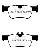 EBC 17-21 Honda Civic Type-R 2.0T Bluestuff Rear Brake Pads-2