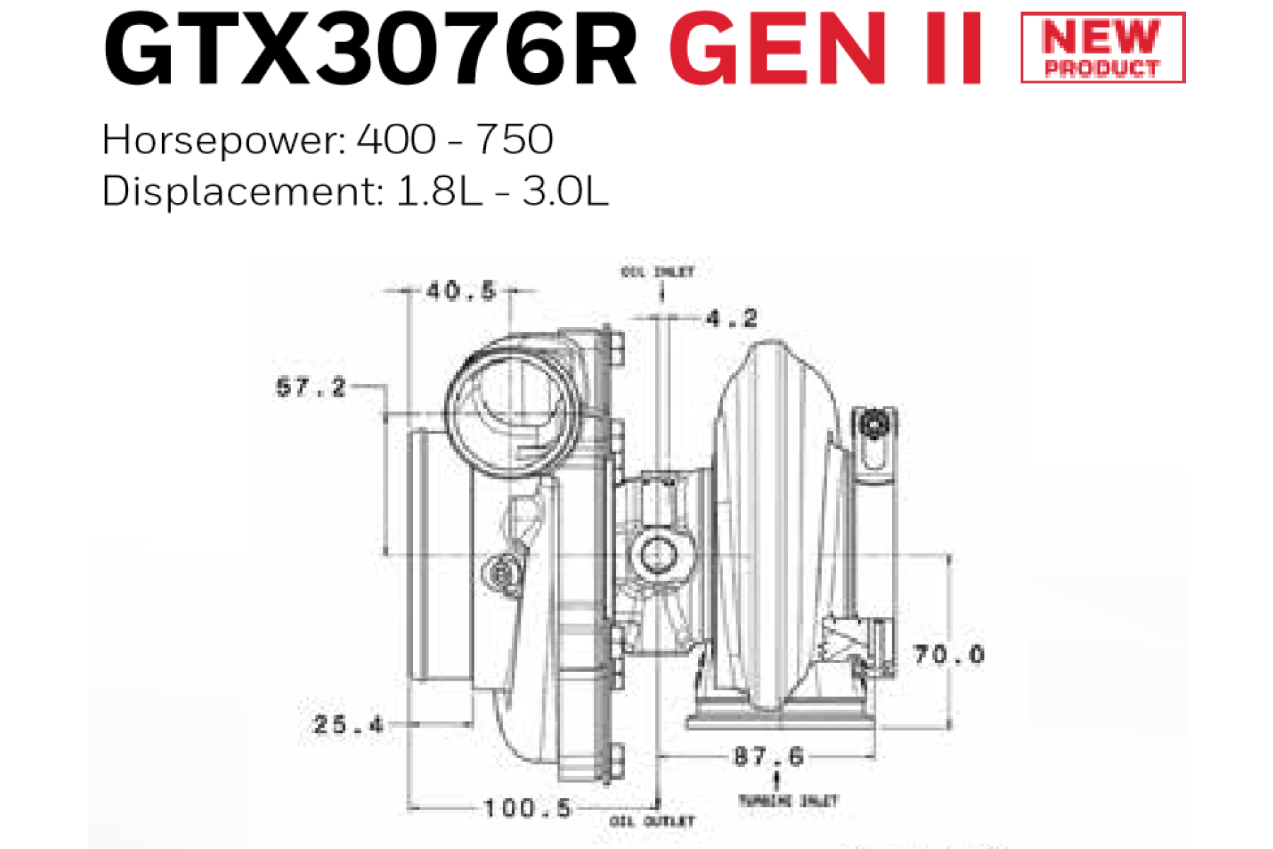 GARRETT GTX3076R GEN II TURBO