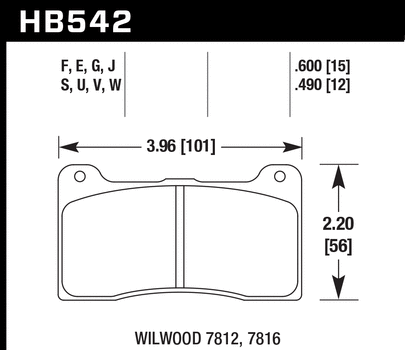 Axion Wilwood 4 Pot Brake Kit - Brake Pads