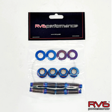 M10X1.25 TITANIUM STUD SET (4) WITH SAFETY WIRE