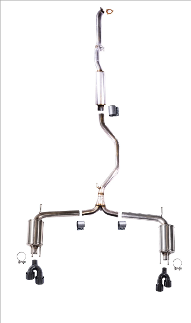 3" Frontpipe - Back Exhaust w/ Ceramic Coated Tips