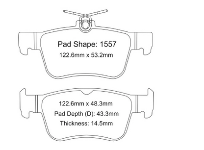 Paragon PBP1557 Brake Pads