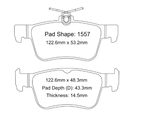 Paragon PBP1557 Brake Pads