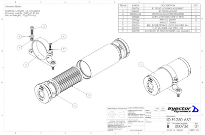 Injector Dynamics ID-F1250 Fuel Filter
