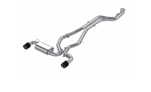 T304 Stainless Steel, 3" Cat Back, Dual Rear with Carbon Fiber Tips