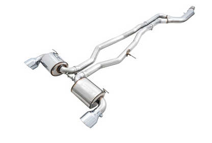 AWE Non-Resonated Touring Edition for A90 Supra - 5" Chrome Tips
