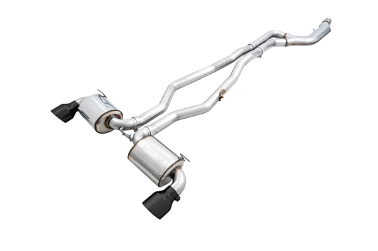 AWE 2020 Toyota Supra A90 Non-Resonated Touring Edition Exhaust - 5in Diamond Black Tips