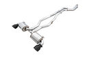 AWE 2020 Toyota Supra A90 Non-Resonated Touring Edition Exhaust - 5in Diamond Black Tips-1