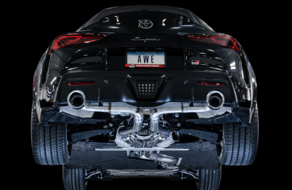 AWE Tuning 2020 Toyota Supra A90 Track Edition Exhaust - 5in Chrome Silver Tips