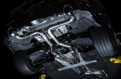 AWE Tuning 2020 Toyota Supra A90 Track Edition Exhaust - 5in Chrome Silver Tips