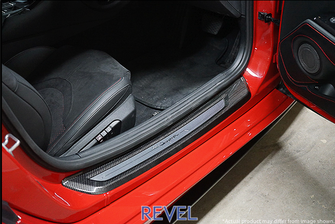 REVEL GT CARBON FIBER INNER DOOR SILL PLATES: SUPRA 2020 (2 PC) - 0