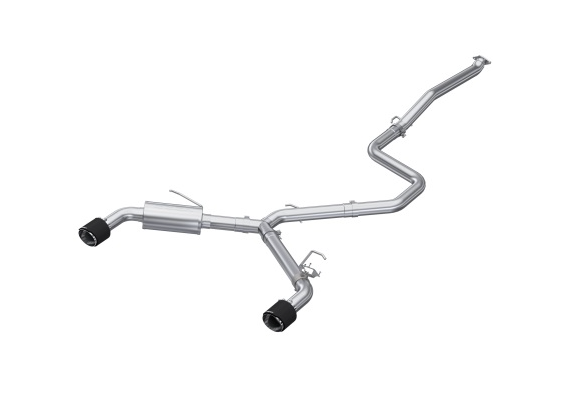 MBRP 22-23 Hyundai Elantra N 2.0L Turbo T304 5in OD CF Tips Dual Outlet 3in Cat Back Exhaust
