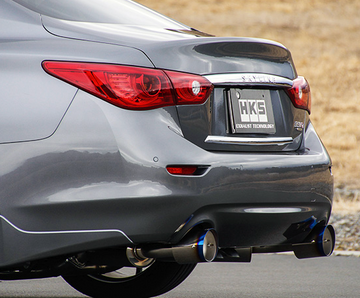 HKS INFINITI Q50 VQ37/VR30 Dual Hi-Power Titanium Tip Catback Exhaust - 0