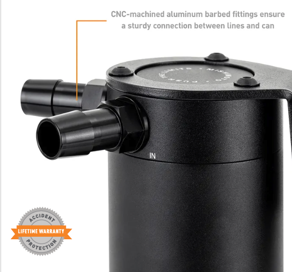 Baffled Oil Catch Can, PCV Side, fits Subaru BRZ/Toyota GR86 2022+