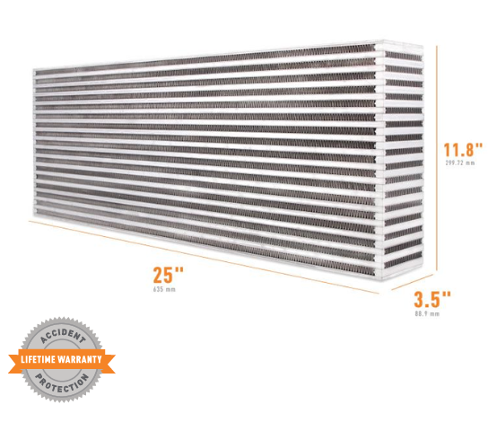 Universal Air-to-Air Race Intercooler Core 25" x 11.8" x 3.5
