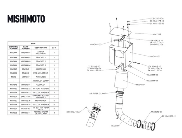 Performance Air Intake, fits 2022+ Subaru WRX