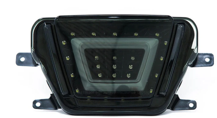 OLM V2 F1 Style Multifunction 4th Brake Light (Smoke Lens, Black Base, Red or White Bar) - 2020+ Supra