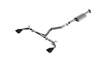 Borla 22-23 Subaru BRZ/Toyota GR86 2.4L RWD AT/MT S-Type Catback Exhaust - Black Chrome Tips