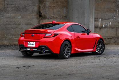 MBRP 2022 Subaru BRZ 2.4L/Toyota GR86 2.4L 2.5in Dual Split Rear Exit w/5in OD CF Tips - T304