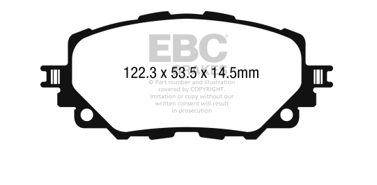 EBC 2016+ Mazda Miata MX-5 / 17-20 Fiat 124 Spider Greenstuff Front Brake Pads