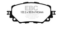 EBC 2016+ Mazda Miata MX-5 / 17-20 Fiat 124 Spider Greenstuff Front Brake Pads-2