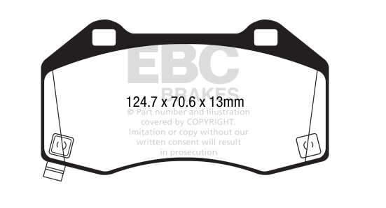 EBC 2016+ Mazda Miata MX-5 / 17-20 Fiat 124 Spider Abarth Yellowstuff Front Brake Pads