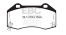 EBC 2016+ Mazda Miata MX-5 / 17-20 Fiat 124 Spider Abarth Yellowstuff Front Brake Pads-2