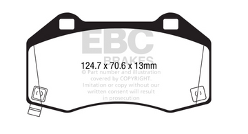 EBC 2016+ Mazda Miata MX-5 / 17-20 Fiat 124 Spider Abarth Yellowstuff Front Brake Pads - 0