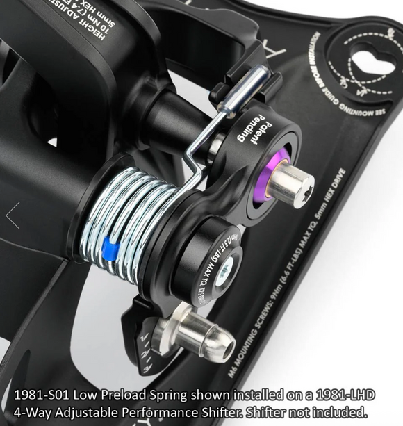 Low Preload Centering Spring for 1981-LHD and 1981-RHD Shifters