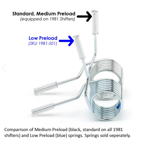 Low Preload Centering Spring for 1981-LHD and 1981-RHD Shifters