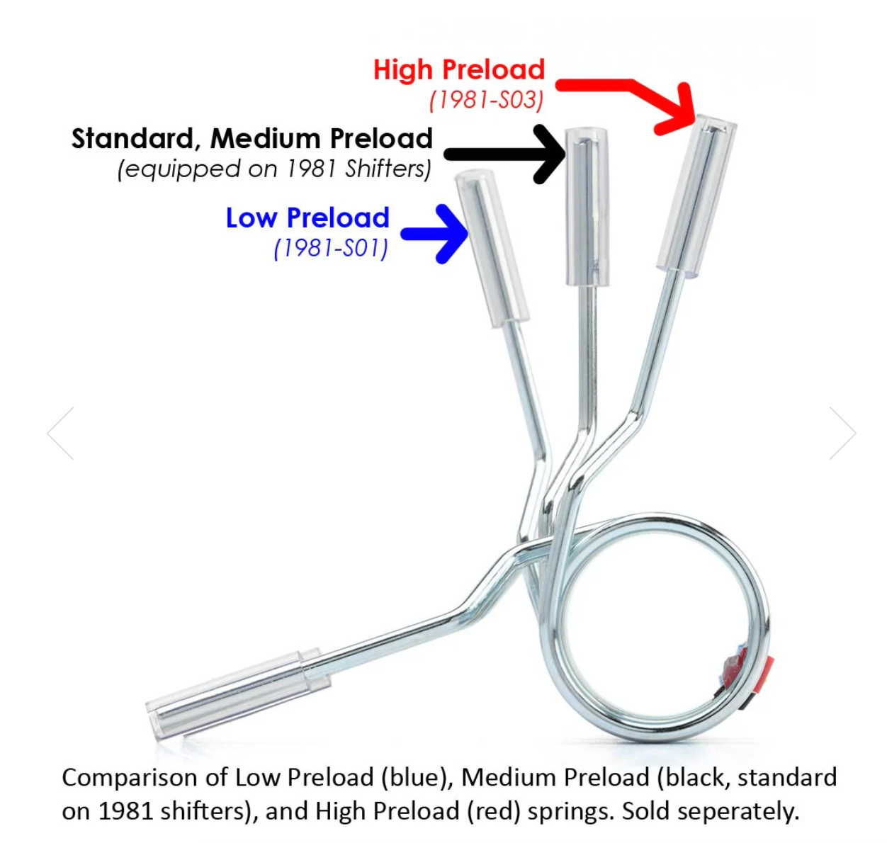 Low Preload Centering Spring for 1981-LHD and 1981-RHD Shifters