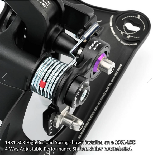 High Preload Centering Spring for 1981-LHD Shifters