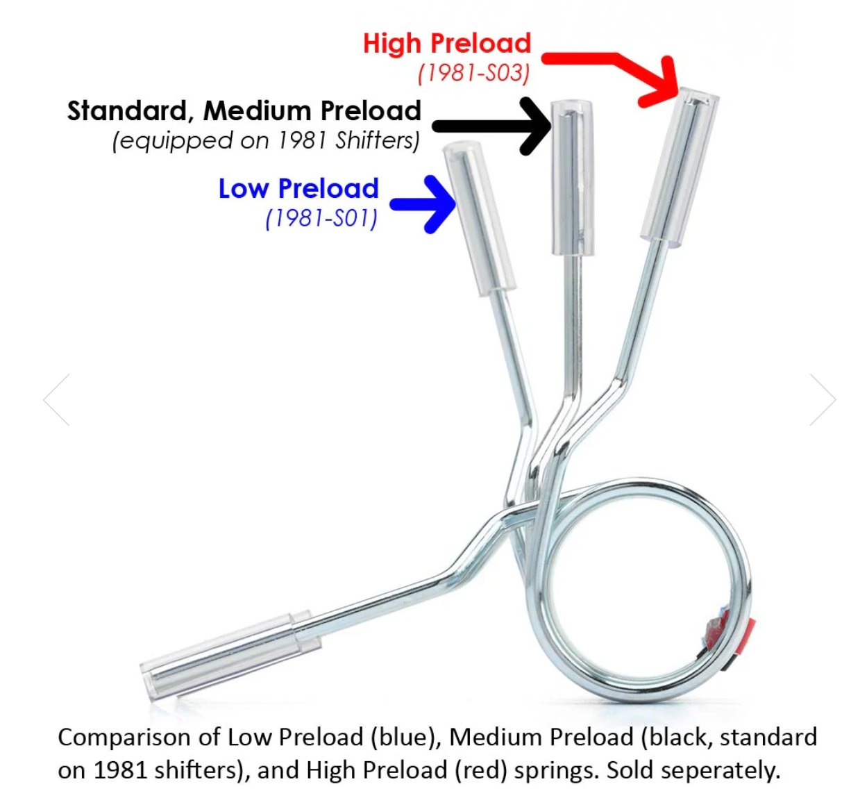 High Preload Centering Spring for 1981-LHD Shifters