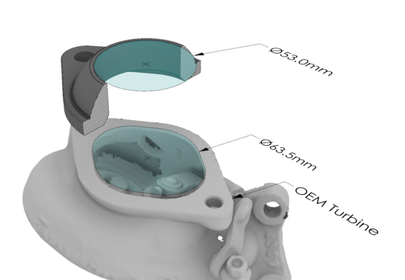 Full-Race 2011-2020 F-150 & Raptor 3.5L EcoBoost Billet Turbo Adapter Kit