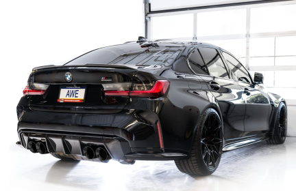 AWE Track Edition Catback Exhaust for BMW G8X M3/M4 - Diamond Black Tips
