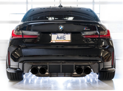 AWE Track Edition Catback Exhaust for BMW G8X M3/M4 - Diamond Black Tips