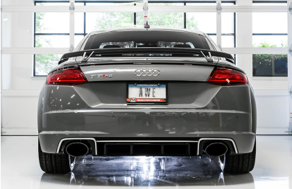 AWE Tuning 18-19 Audi TT RS 8S/RK3 2.5L Turbo Track Edition Exhaust - Diamond Black RS-Style Tips - 0