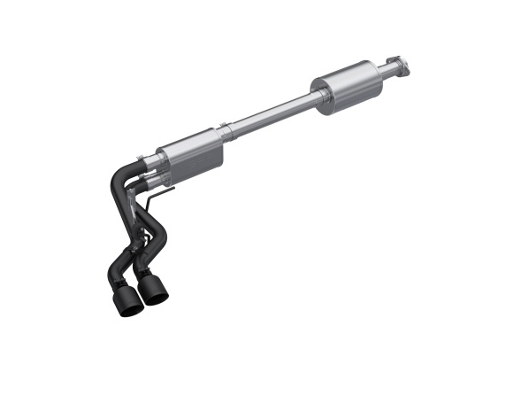 MBRP 2021+ Ford F150 Black Coated Dual Pre-Axle (Street Profile) 2.5in OD Tips 3in Cat Back Exhaust