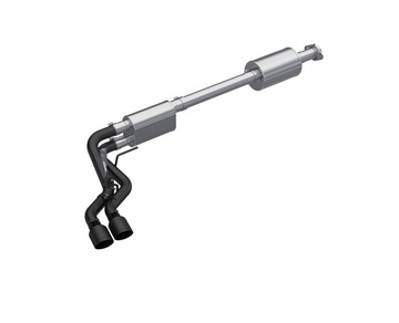 MBRP 2021+ Ford F150 Black Coated Dual Pre-Axle (Street Profile) 2.5in OD Tips 3in Cat Back Exhaust