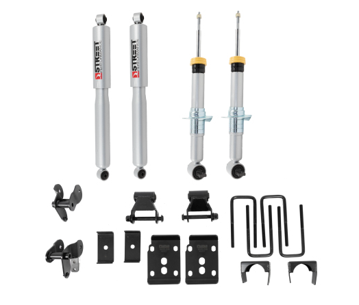 Belltech 2021+ Ford F-150 2WD 1-3.5in Front 4.5in Rear Complete Lower Kit with SP Shocks